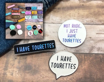 Tourettes Awareness Enamel Pin | Customise Your Own Enamel Pin Badge  Gift