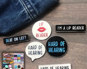 Lip Reader, Hard of Hearing Enamel Pin | Design Your Own  Gift
