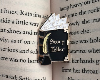 The Story Teller Book Enamel Pin Stocking Filler Gift | Writer, Reader Gift