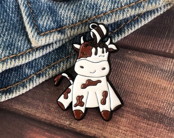 Chocolate Cow Enamel Pin | Gift | Lapel Pin, Badge |  Gift