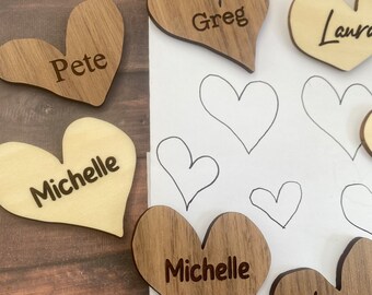 Customised Heart Drawing Wood Magnet | Customised Fridge Magnet from Photograph | Gift | Engraved