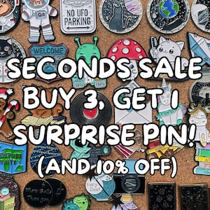 2025 Enamel Pins Seconds Sale – Imperfect Pins | Discount Pins with Flaws | Oops Gift