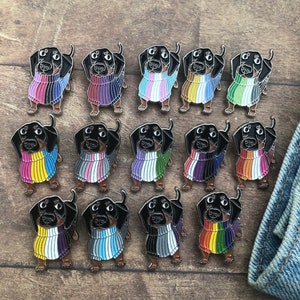 Dackel LGBT Pride Emaille Pin | Anstecknadel, Anstecker | LGBTQ+ | Subtiler Stolz