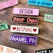 Personalised Design Your Rectangle Enamel Pin | Customised Pin Badge ...