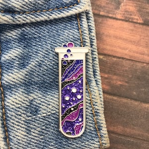 Galaxy Space Test tube Enamel Pin | Lapel Pin, Badge |  Gift