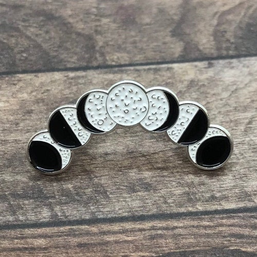 Moon Phases Moon Phase enamel Pin Lunar Eclipse Etsy UK