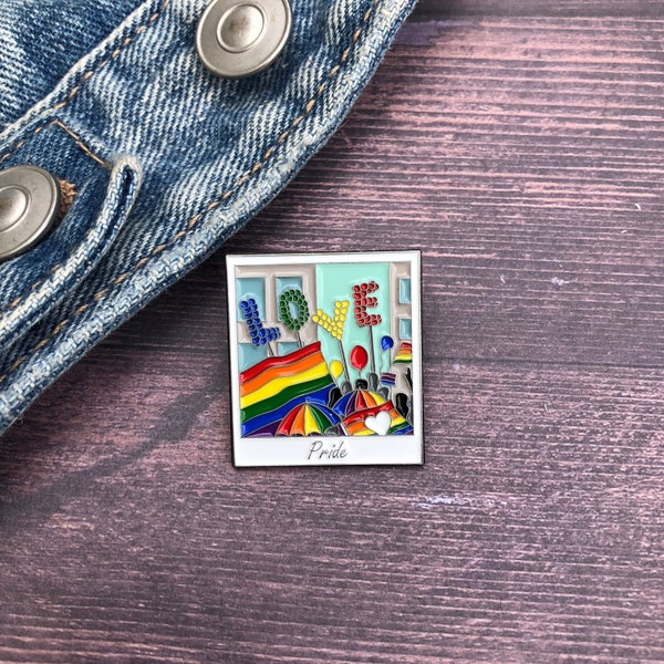 Photo de fierté LGBT | Épingle en émail | Insigne | Remplisseur de bas | LGBTQI+ Arc-en-ciel