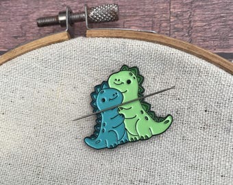 Needle Minder, Dinosaurs Hugging | Craft, Cross Stitching Needle Nanny Magnetic