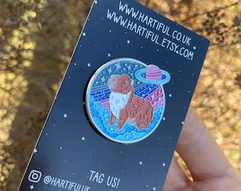 Capybara Galaxy Enamel Pin – Space Animal Lover Gift, Cute Cosmic Capy Pin