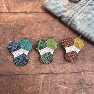 Crochet Enamel Pin | Crochet, Yarn &quot;Just One More Row&quot; Badge  Gift