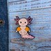 Axolotl with Arm Bands Enamel Pin | Stocking Filler Gift | Lapel Pin, Badge |  Gift 