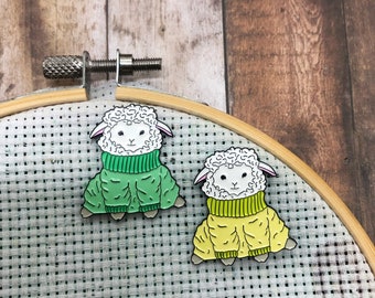 Baby Sheep Enamel Needle Minder |  Gift |  Gift