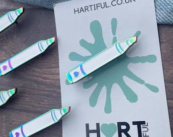 Rainbow Metal Alcohol Marker Enamel Pin – Artist Gift, Colouring Coloring Lover Pin, Stationery Pin, Illustrator Badge