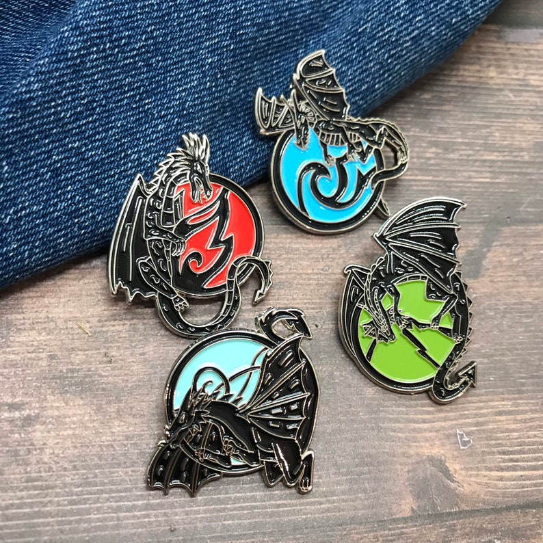 Earth Dragon Elements Inspired NEEDLE MINDER Individual or Set | Air Water Fire