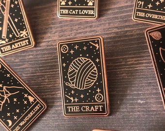 The Craft Tarot Card Enamel Pin | Yarn Stocking Filler Gift | Lapel Pin, Badge | Hard Enamel