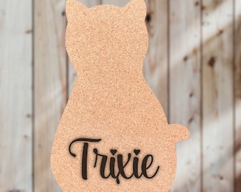 Customised Name Cat Pin Board | Enamel Pin Display | Cork Board