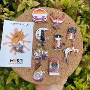 Lesben Pride Flagge Kristall und Katze Glitzer Emaille Pin Sets Anstecknadel, Abzeichen | LGBTQ+ |