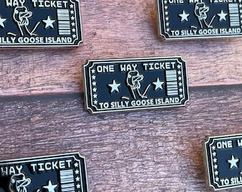 Ticket to Silly Goose Island Enamel Pin | Lapel Pin, Badge |