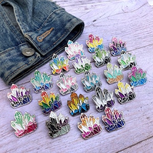 LGBT Pride Crystal Glitter Enamel Pin | Lapel Pin, Badge | LGBTQ+ | Queer Pin  Gift
