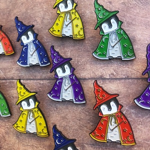 Wizard Penguin, Magic Enamel Pin | Gift | Lapel Pin, Badge |  Gift