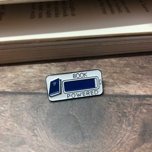 Books Powered Enamel Pin | Lapel Pin, Badge |  Gift