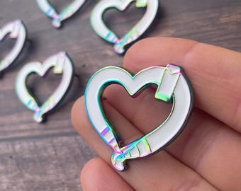 Alcohol Marker Heart Enamel Pin – Artist Gift, Colouring Coloring Lover Pin, Creative Badge, Rainbow Metal
