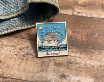 Cruise Ship Photograph Enamel Pin | Badge | Stocking Filler | Travel Lover |