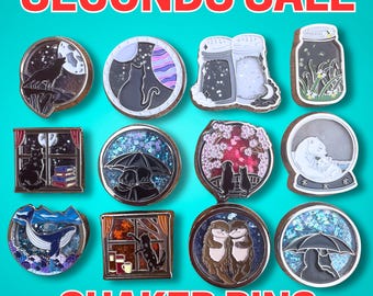 Seconds Sale/Flawed Shaker Enamel Pins – Moving. Glitter