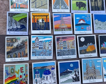 Travel Locations Enamel Pins | Wanderlust | Gift | Lapel Pin