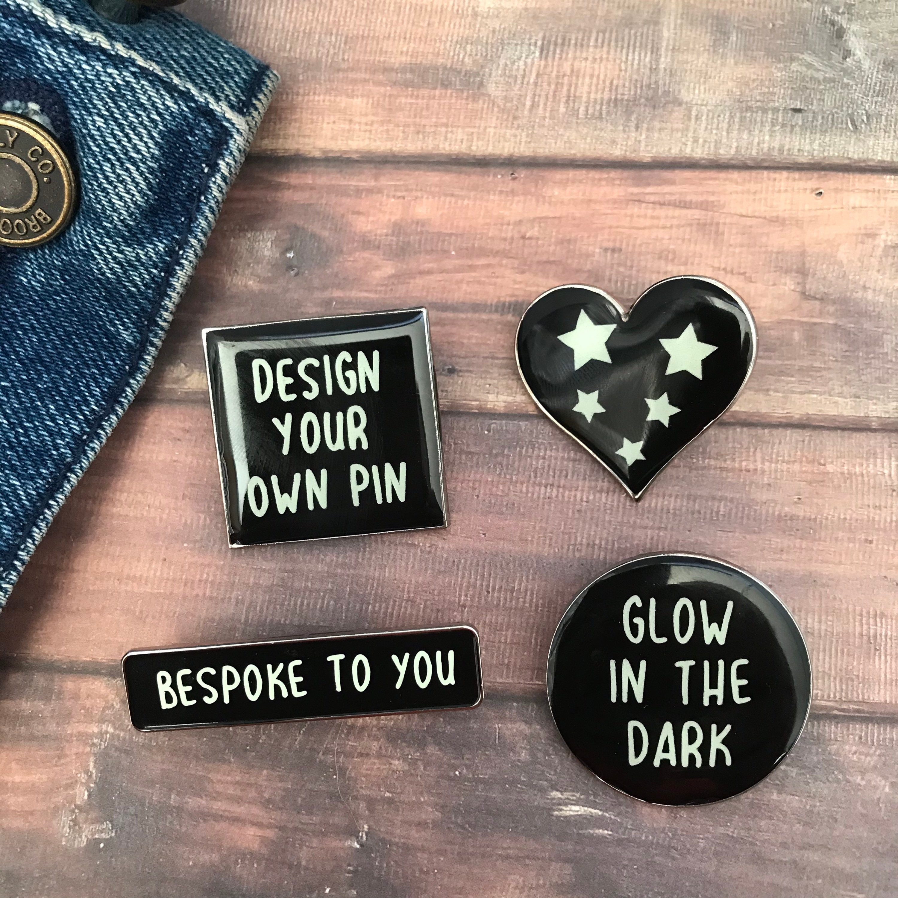 Glow In The Dark Personalised Bespoke Enamel Pin Customised Pin Badge