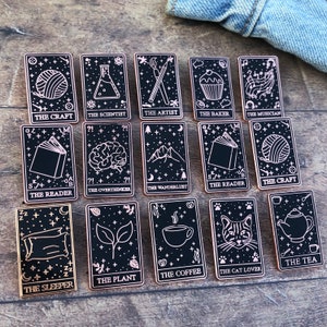 Tarot-Karte Emaille Pins Hobbys Lifestyle Geschenk Strumpffüller Geschenk Anstecknadel, Anstecker Harte Emaille Bild 4