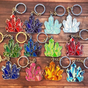 Birthstone Inspired Glitter Crystal Keyring | Keychain |  Gift