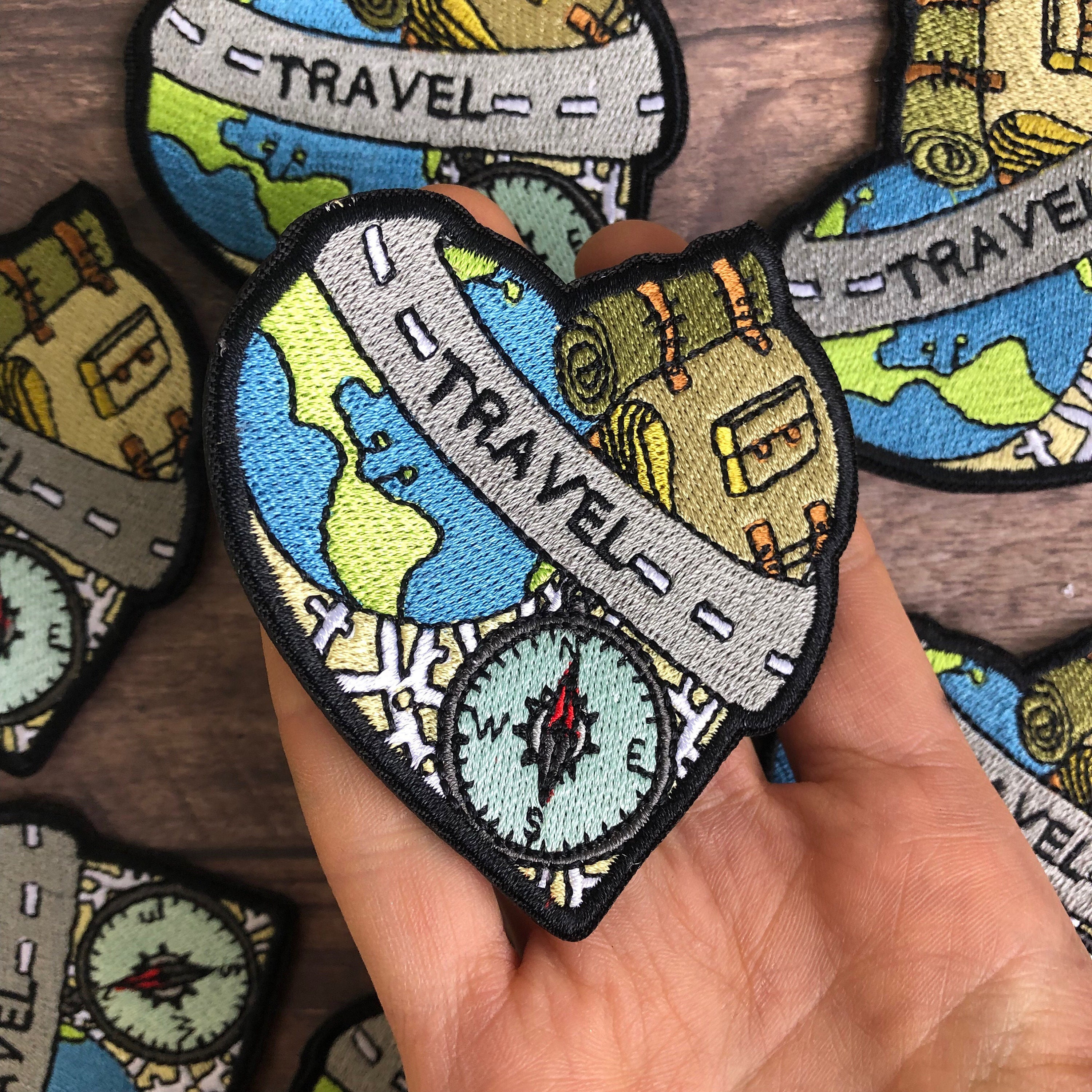 Adventure Travel Enamel Pins Suitcase World Traveling Quote Brooches Bag  Clothes Badge Lapel Pin Jewelry Gifts for Kids Friends