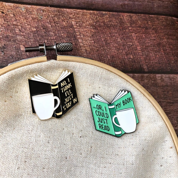 Needle Minder Introvert Books Enamel | Set of Two with Mug | Needle Nanny |