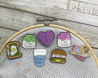 Vegan, Vegetarian Needle Nanny or Magnet | Needle Minder | Bake, Drink More |  Gift