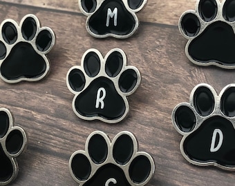 Personalised Dog or Cat Paw Print Enamel Pin | Customised Pin Badge |