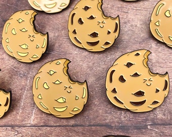 Chocolate Chip Cookie Enamel Pin | Lapel Pin, Badge |  Gift