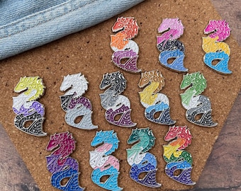 Pride Flag LGBTQ+ Sea Serpents Enamel Pin | Lapel Pin, Badge | LGBTQ+ | Queer Pin Gift