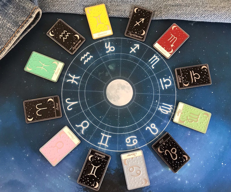 Leo Tarot Horoscope Cards Colours and Black and White Etsy