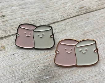 Marshmallow Friends Enamel Pin | Pin Badge  Gift