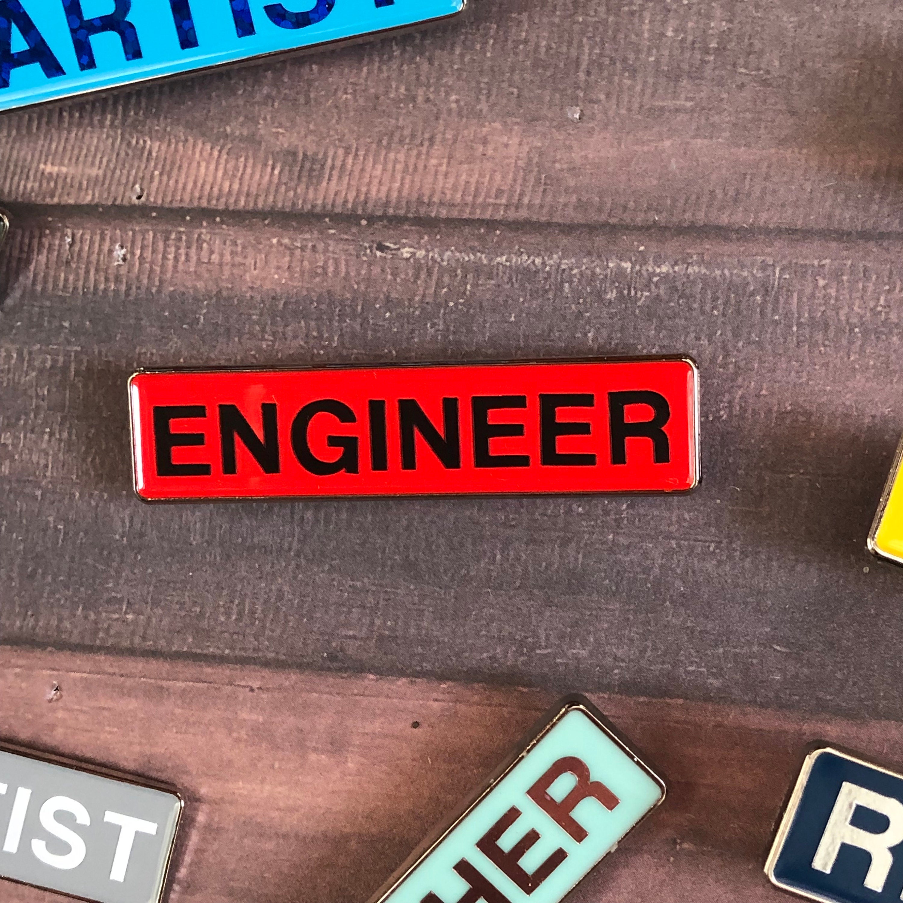Pin For Computer Engineer Engineer Title Enamel Pin | Customised Pin Badge | Bespoke, Resined ...