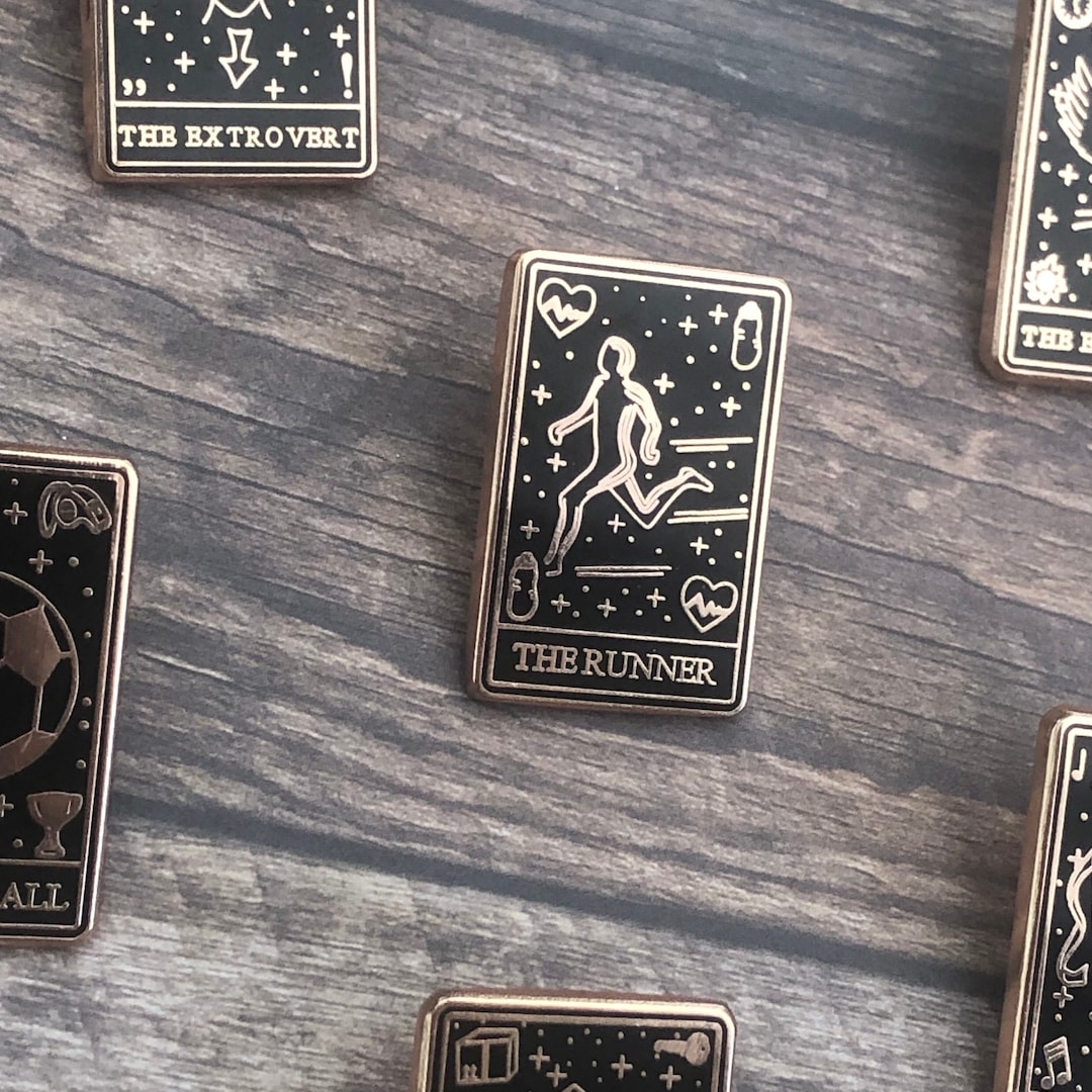 The Runner Tarot Card Enamel Pin Lapel Pin Badge Hard Etsy