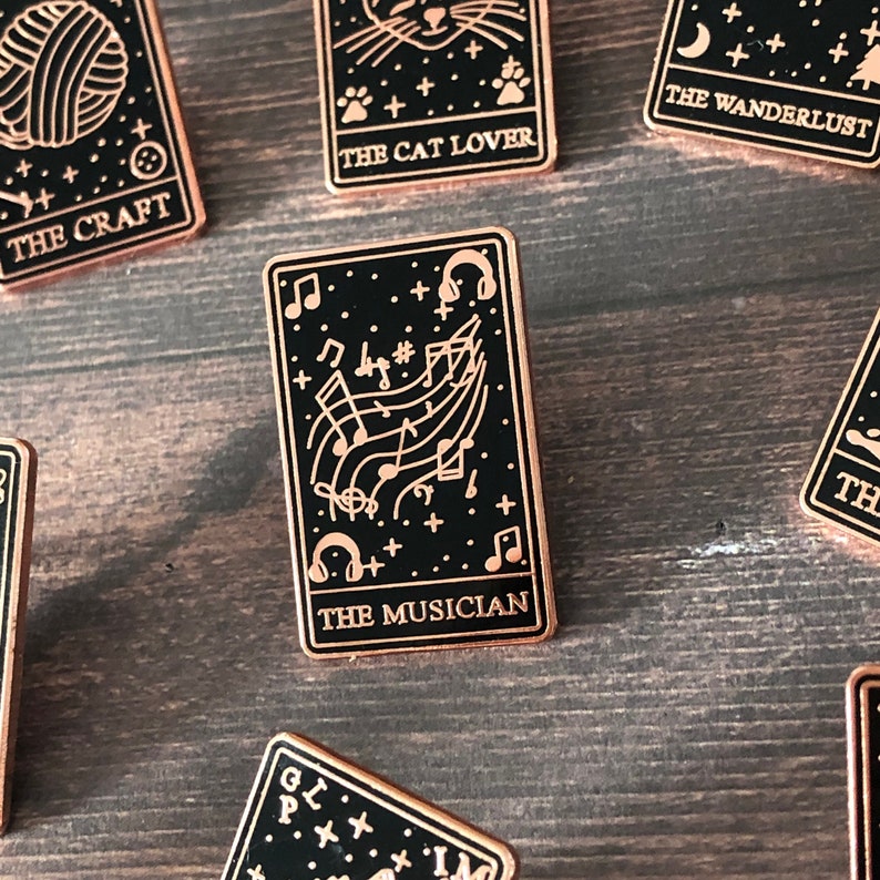 The Musician Tarot Card Enamel Pin Music Lover Stocking Etsy