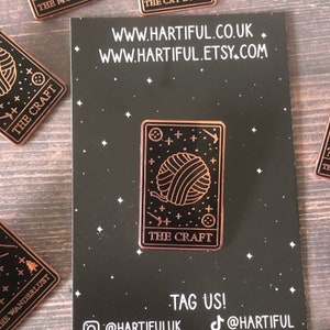 The Craft Tarot Card Enamel Pin Yarn Stocking Filler Gift Lapel Pin, Badge Hard Enamel image 3