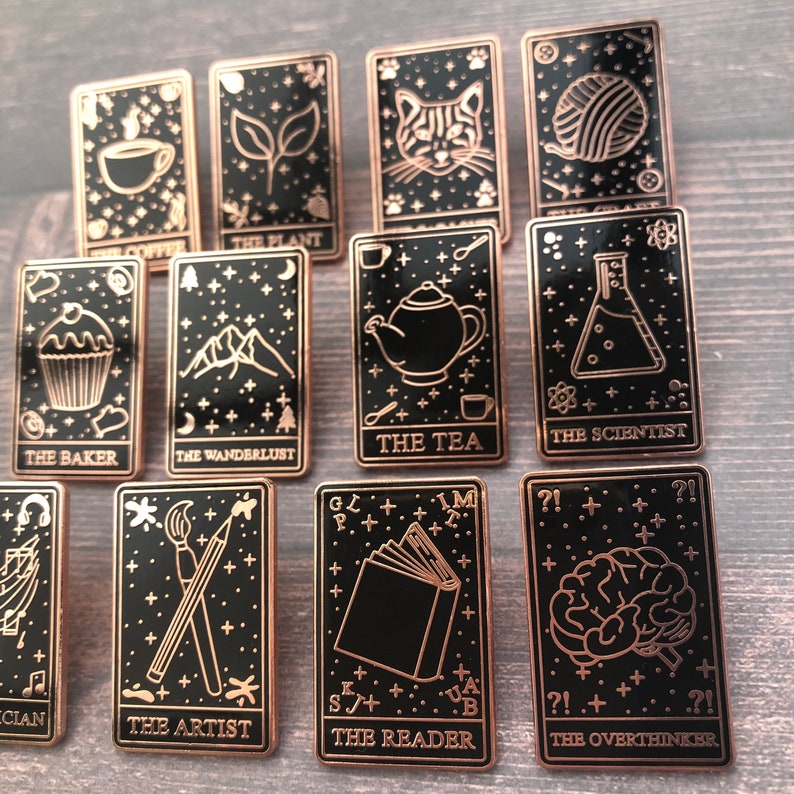 The Craft Tarot Card Enamel Pin Yarn Stocking Filler Gift Lapel Pin, Badge Hard Enamel image 5