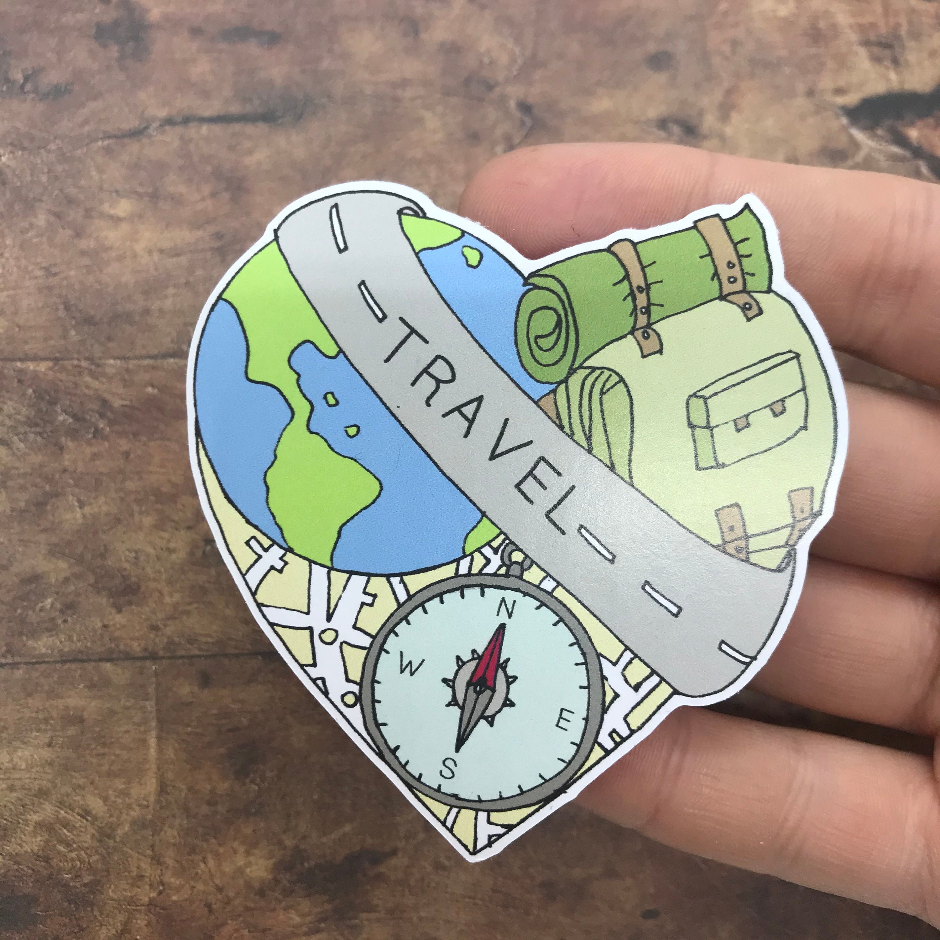 travel inspired stickers