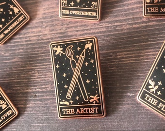 The Artist Tarot Card Enamel Pin | Art Stocking Filler Gift | Lapel Pin, Badge | Hard Enamel