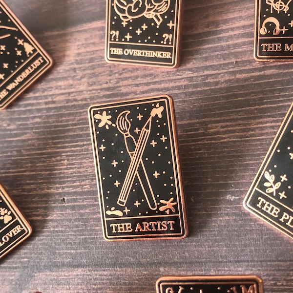 The Artist Tarot Card Enamel Pin | Art Stocking Filler Gift | Lapel Pin, Badge | Hard Enamel