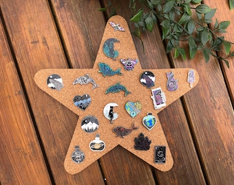 Star Pin Board | Enamel Pin Display | Cork Board