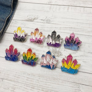 LGBT Pride Crystal Glitter Enamel Pin Lapel Pin, Badge LGBTQ Queer Pin Gift image 4